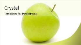  Presentation with white and green generic - Slide deck featuring rain water harvesting - green apple isolated on white background and a  colored foreground