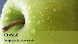  Presentation with food green earth - Cool new PPT layouts with rain water harvesting - green apple backdrop and a  colored foreground