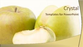  Presentation with green chemistry reaction formula - Presentation theme having rain water harvesting - green apples background and a  colored foreground