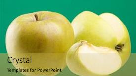  Presentation with rain water harvesting - Presentation theme enhanced with rain water harvesting - green apples background and a  colored foreground