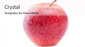  Presentation with white red employees - Cool new presentation design with rain water harvesting - juicy red apple backdrop and a  colored foreground