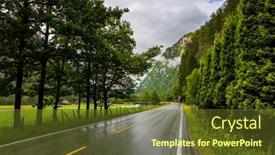  Presentation with rain clouds - Presentation theme having rain-wet-highway-glitters background and a  colored foreground