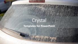  Presentation with rain - Slide set with rain-with-sand-make-unclean background and a gray colored foreground