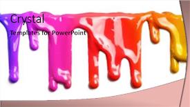  Presentation with rainbow paint - PPT theme with rainbow - colorful paint dripping isolated background and a lavender colored foreground