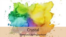  Presentation with rainbow - Beautiful slides featuring rainbow - colorful watercolor stain isolated backdrop and a yellow colored foreground