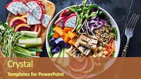  Presentation with dragon fruit - Beautiful theme featuring rainbow - grilled tofu and dragon fruit backdrop and a red colored foreground