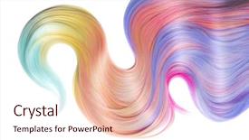  Presentation with pastel - Beautiful slide deck featuring rainbow - multicolored hair isolated over white backdrop and a lemonade colored foreground