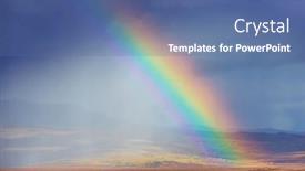  Presentation with beautiful landscapes - Slides consisting of rainbow-above-mountains-beautiful-natural background and a ocean colored foreground