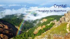  Presentation with rainbow beac h hawaii - Slide deck featuring rainbow above the bletterbach canyon background and a sky blue colored foreground