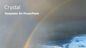  Presentation with storm - PPT layouts enhanced with rainbow-after-the-summer-storm background and a gray colored foreground