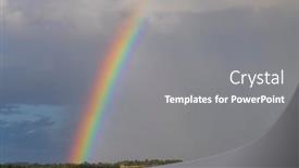  Presentation with storm - Slide deck consisting of rainbow-after-the-summer-storm background and a gray colored foreground