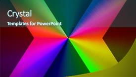  Presentation with rainbow - Beautiful theme featuring rainbow arrows - colorful metal with arrow design backdrop and a ocean colored foreground