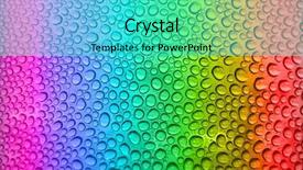  Presentation with water drops - Beautiful slides featuring rainbow background with water drops backdrop and a cyan colored foreground