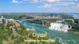  Presentation with sky rainbow - Audience pleasing slide set consisting of rainbow bridge and american falls backdrop and a tawny brown colored foreground
