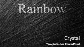  Presentation with rainbow - Presentation design consisting of rainbow-chalk-text-on-black background and a black colored foreground