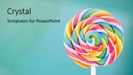  Presentation with lollipop - Colorful presentation theme enhanced with rainbow christmas - nice round lollipop with many backdrop and a light blue colored foreground