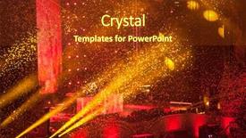  Presentation with colorful celebration - Beautiful PPT theme featuring rainbow christmas - shiny colorful confetti celebration background backdrop and a tawny brown colored foreground