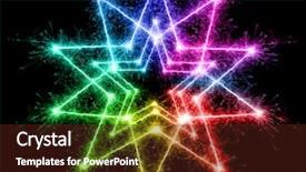  Presentation with christmas black - Audience pleasing presentation theme consisting of rainbow christmas - xmas star on the black backdrop and a tawny brown colored foreground