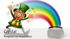  Presentation with white gold - Cool new theme with a pot of gold backdrop and a light gray colored foreground
