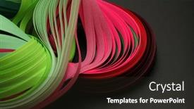  Presentation with rainbow wave - Colorful presentation design enhanced with rainbow-color-strip-wave-paper backdrop and a dark gray colored foreground