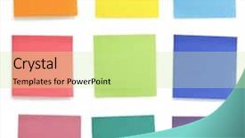  Presentation with sticky notes - Amazing PPT theme having sparrow on autumn tree branch backdrop and a light gray colored foreground