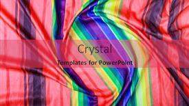  Presentation with rainbow flag - Beautiful presentation featuring rainbow-colored-striped-flag backdrop and a red colored foreground