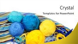  Presentation with yarns - PPT layouts having rainbow colored yarns on white background and a white colored foreground