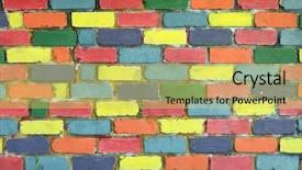  Presentation with brick wall - Slide deck enhanced with rainbow colorful brick wall background background and a yellow colored foreground