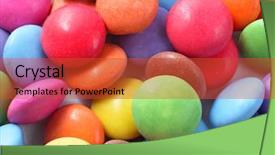  Presentation with candy - Amazing PPT layouts having rainbow colors food - colorful chocolate candy backdrop and a  colored foreground