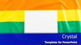  Presentation with rainbow pride - Presentation with rainbow-coloured-flag-with-white background and a royal blue colored foreground
