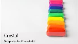  Presentation with dough - PPT theme having rainbow dough on white background background and a white colored foreground