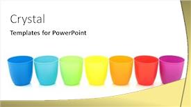  Presentation with rainbow lgbt - Slide set featuring rainbow-drinking-cups background and a white colored foreground