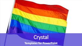  Presentation with rainbow flag - Slides enhanced with rainbow flag waving background and a royal blue colored foreground