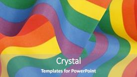  Presentation with rainbow flag - Slide deck featuring rainbow flag background and a teal colored foreground