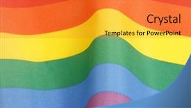  Presentation with rainbow flag - Cool new theme with rainbow flag backdrop and a red colored foreground