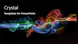  Presentation with abstract green smoke - Presentation design enhanced with green smoke - abstract design background and a black colored foreground