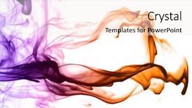  Presentation with smoke - Presentation theme having  background and a  colored foreground