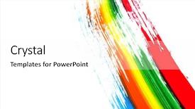  Presentation with gay - Audience pleasing presentation theme consisting of rainbow gay - brushstrokes of different colors backdrop and a white colored foreground