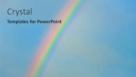  Presentation with sky rainbow - Cool new presentation with rainbow-in-clear-blue-sky backdrop and a light blue colored foreground