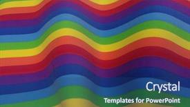 Presentation with ripples - Audience pleasing presentation design consisting of rainbow in ripples and waves backdrop and a  colored foreground