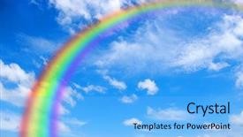  Presentation with sky rainbow - Colorful presentation enhanced with rainbow in the sky backdrop and a  colored foreground