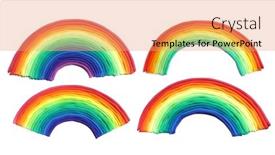  Presentation with clay - Audience pleasing slide deck consisting of rainbow-made-of-colored-clay backdrop and a coral colored foreground