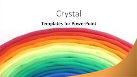  Presentation with white sheet - Cool new theme with rainbow made of plasticine backdrop and a white colored foreground