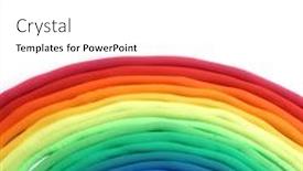  Presentation with white sheet - Slide deck consisting of rainbow made of plasticine on a white sheet of paper background and a white colored foreground