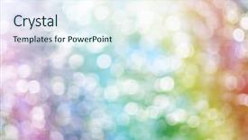  Presentation with multicolor - Presentation theme with rainbow multicolor bokeh element background and a sky blue colored foreground