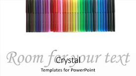  Presentation with marker - Theme featuring rainbow of generic felt tip background and a  colored foreground