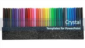  Presentation with marker - Slides enhanced with rainbow of generic felt tip background and a ocean colored foreground