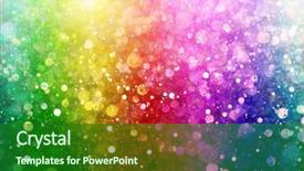  Presentation with rainbow - Cool new slide deck with rainbow of lights backdrop and a forest green colored foreground