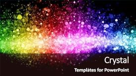  Presentation with rainbow - Slide set with rainbow of lights background and a wine colored foreground