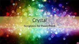  Presentation with rainbow - Presentation theme consisting of rainbow of lights background and a yellow colored foreground